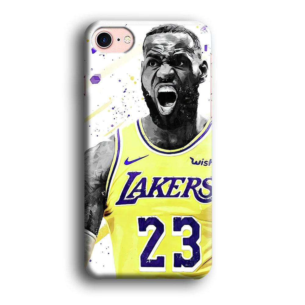 NBA Lebron James Los Angeles iPhone 7 Case-Plastic / Full Wrap (3D Case)-Xtracase