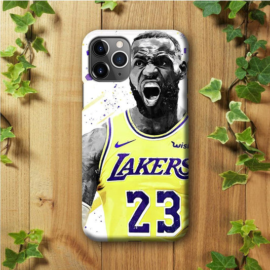 NBA Lebron James Los Angeles iPhone 11 Pro Case-Plastic / Full Wrap (3D Case)-Xtracase