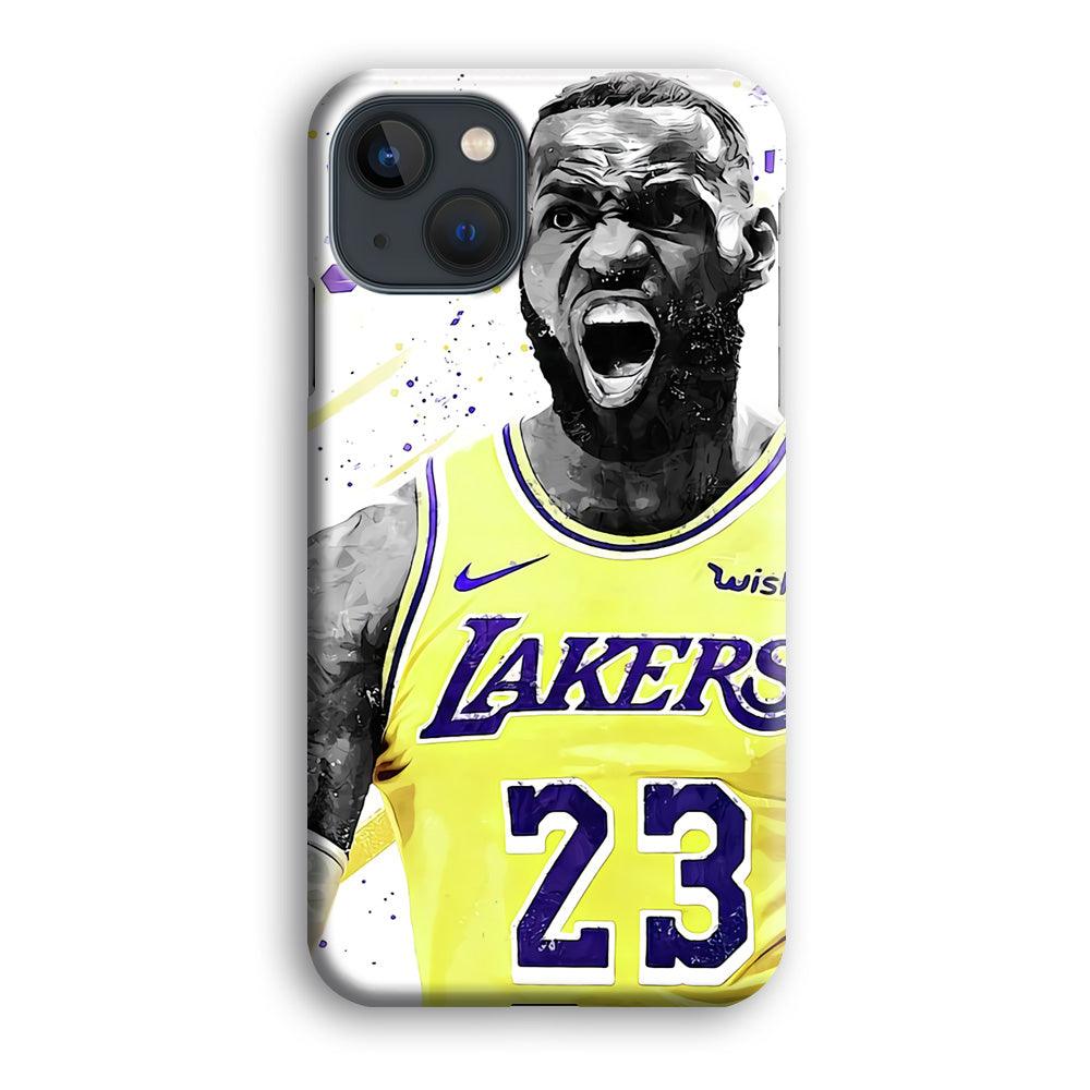 NBA Lebron James Los Angeles iPhone 13 Case-Plastic / Full Wrap (3D Case)-Xtracase
