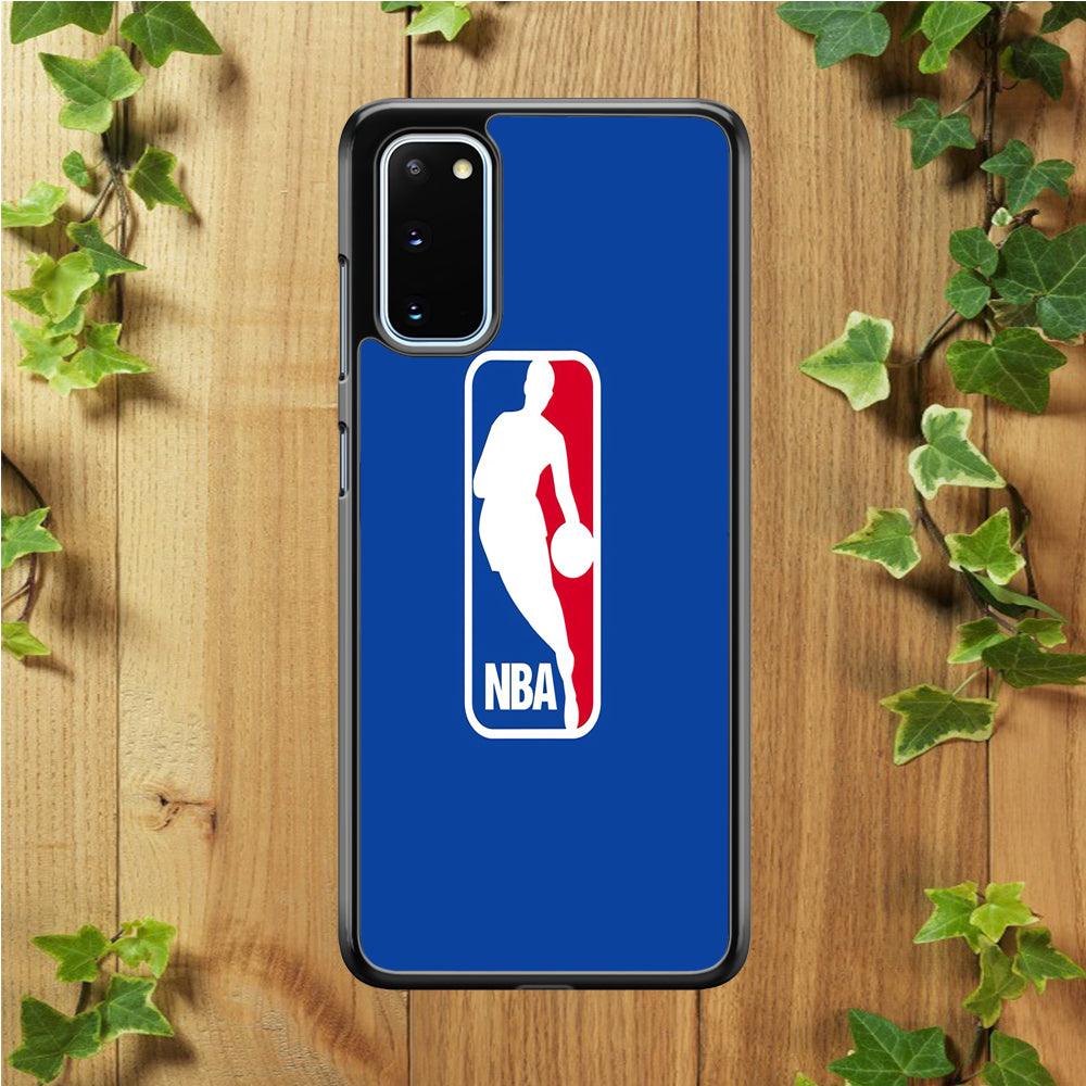 NBA Logo Samsung Galaxy S20 Case-Rubber / White (2D Case)-Xtracase