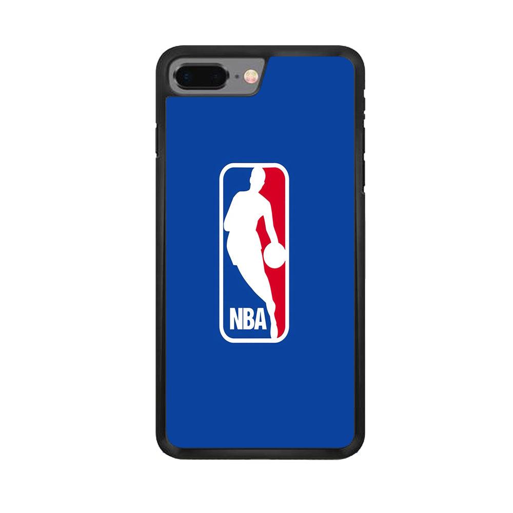 NBA Logo iPhone 8 Plus Case-Rubber / Black (2D Case)-Xtracase