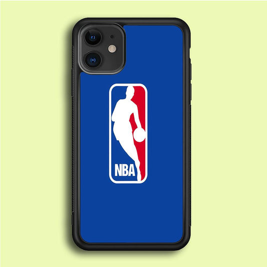 NBA Logo iPhone 12 Case-Rubber / Black (2D Case)-Xtracase