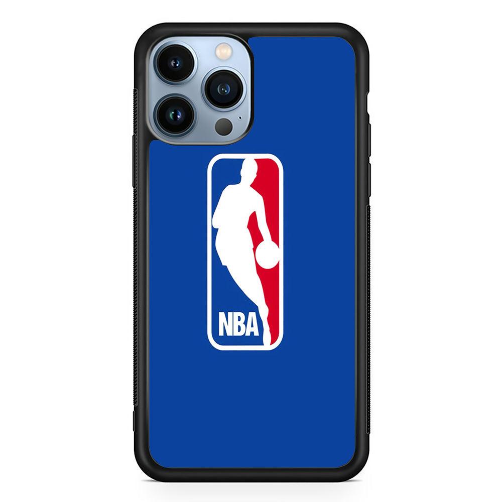 NBA Logo iPhone 13 Pro Case-Rubber / Black (2D Case)-Xtracase