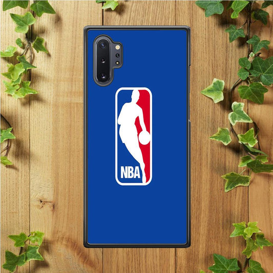 NBA Logo Samsung Galaxy Note 10 Plus Case-Rubber / White (2D Case)-Xtracase