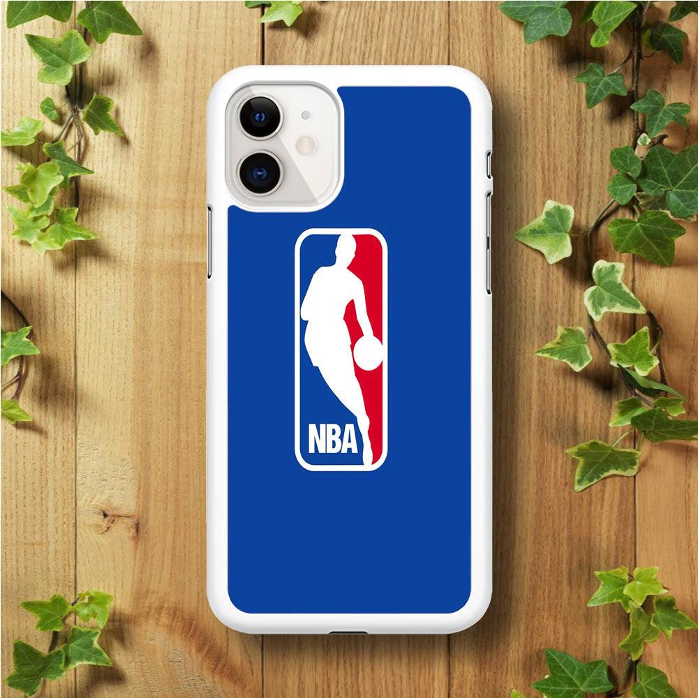 NBA Logo iPhone 11 Case-Rubber / White (2D Case)-Xtracase