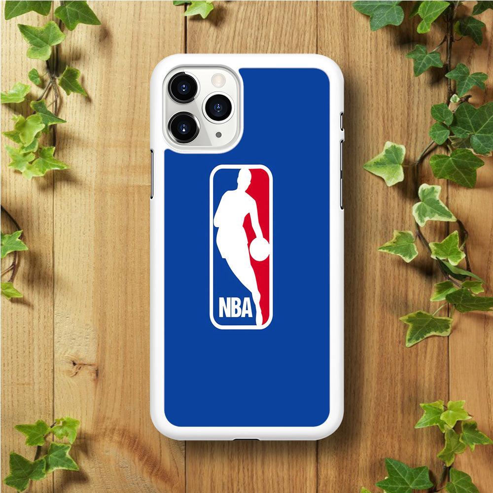 NBA Logo iPhone 11 Pro Case-Rubber / White (2D Case)-Xtracase