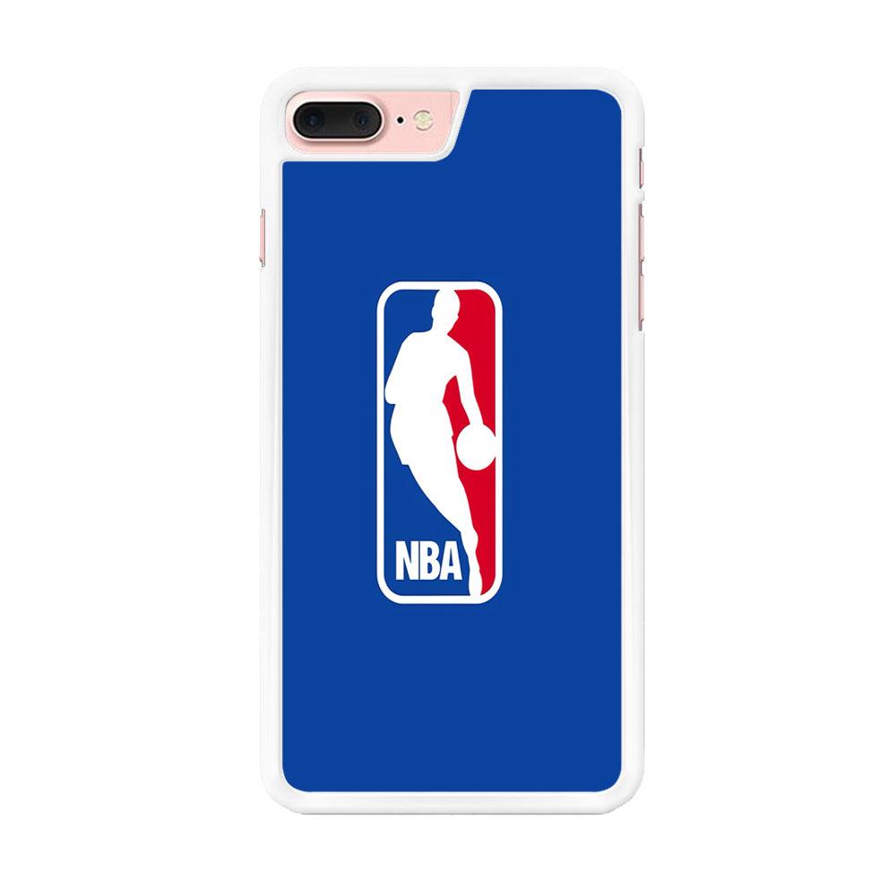 NBA Logo iPhone 8 Plus Case-Rubber / White (2D Case)-Xtracase