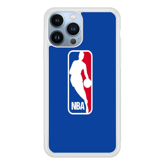 NBA Logo iPhone 13 Pro Max Case-Rubber / White (2D Case)-Xtracase