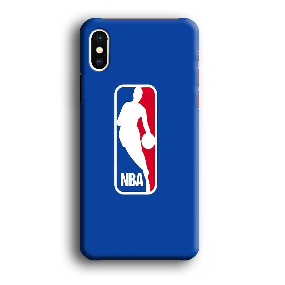 NBA Logo iPhone Xs Max Case-Plastic / Full Wrap (3D Case)-Xtracase