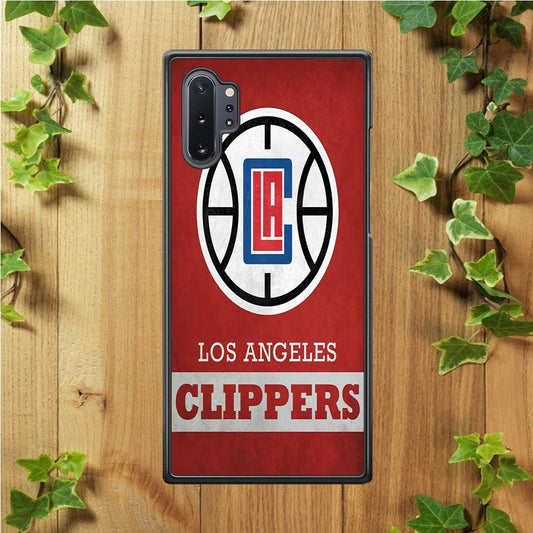 NBA Los Angeles Clippers Basketball 001 Samsung Galaxy Note 10 Plus Case-Rubber / White (2D Case)-Xtracase