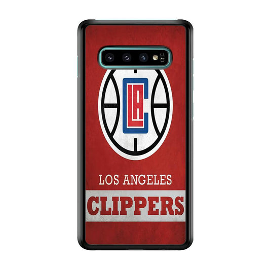 NBA Los Angeles Clippers Basketball 001 Samsung Galaxy S10 Case-Plastic / Full Wrap (3D Case)-Xtracase