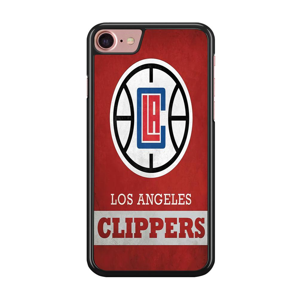 NBA Los Angeles Clippers Basketball 001 iPhone SE 2020 Case-Rubber / Black (2D Case)-Xtracase