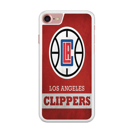 NBA Los Angeles Clippers Basketball 001 iPhone SE 2020 Case-Rubber / White (2D Case)-Xtracase