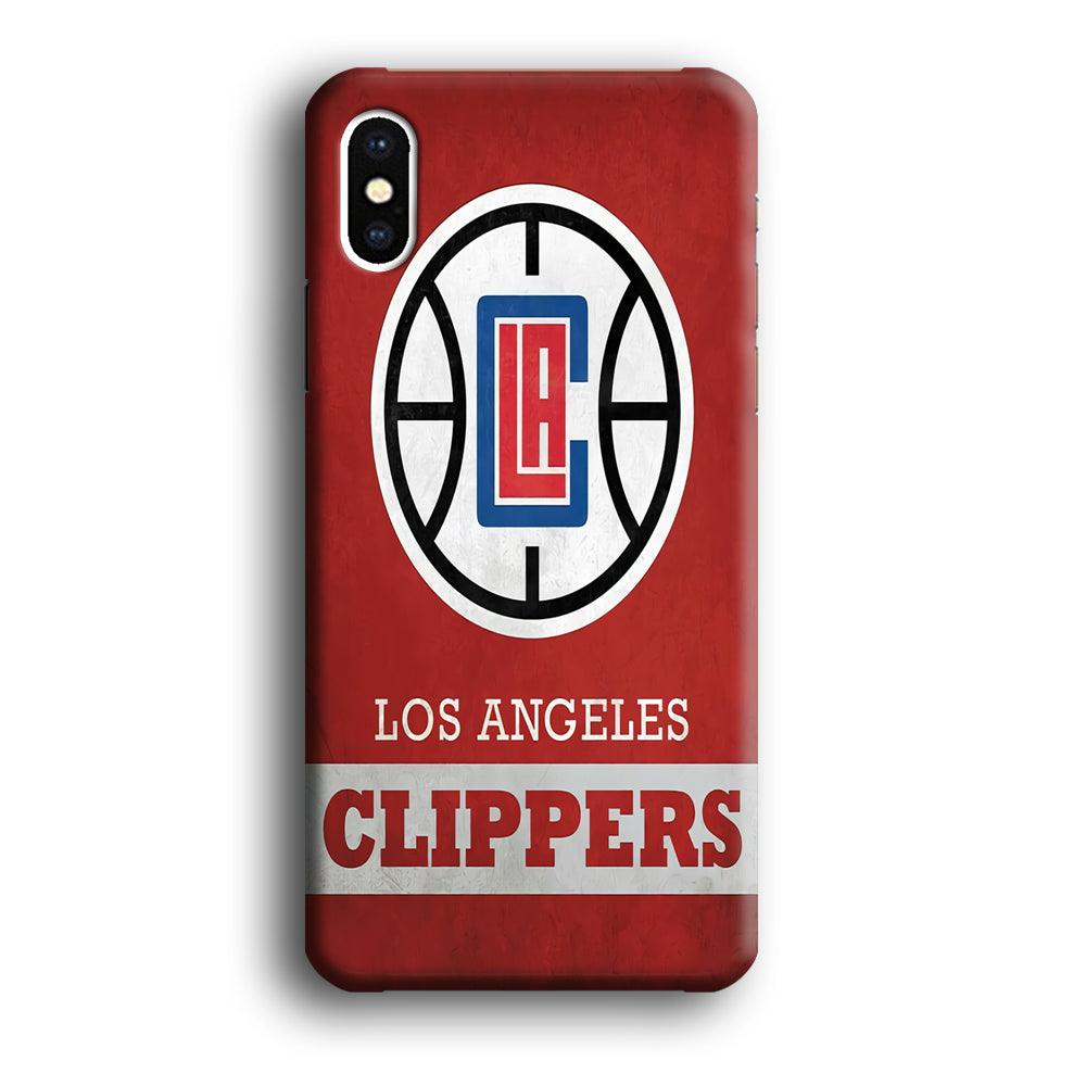 NBA Los Angeles Clippers Basketball 001 iPhone X Case-Plastic / Full Wrap (3D Case)-Xtracase