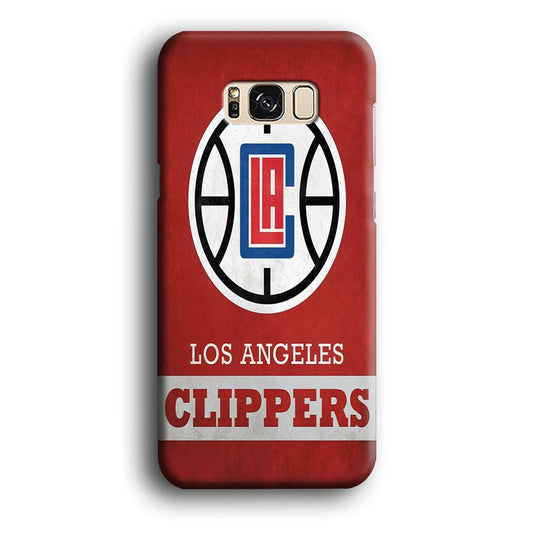 NBA Los Angeles Clippers Basketball 001 Samsung Galaxy S8 Case-Plastic / Full Wrap (3D Case)-Xtracase