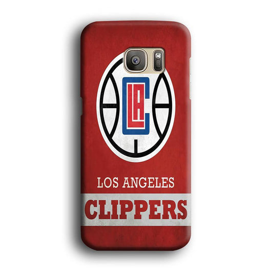 NBA Los Angeles Clippers Basketball 001 Samsung Galaxy S7 Edge Case-Plastic / Full Wrap (3D Case)-Xtracase