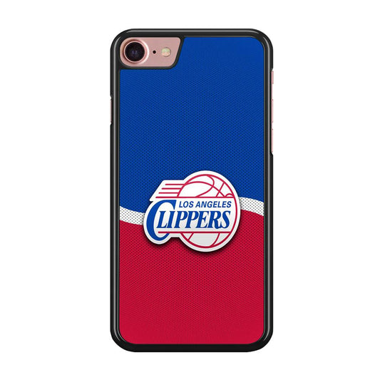 NBA Los Angeles Clippers Basketball 002 iPhone SE 2020 Case-Rubber / Black (2D Case)-Xtracase