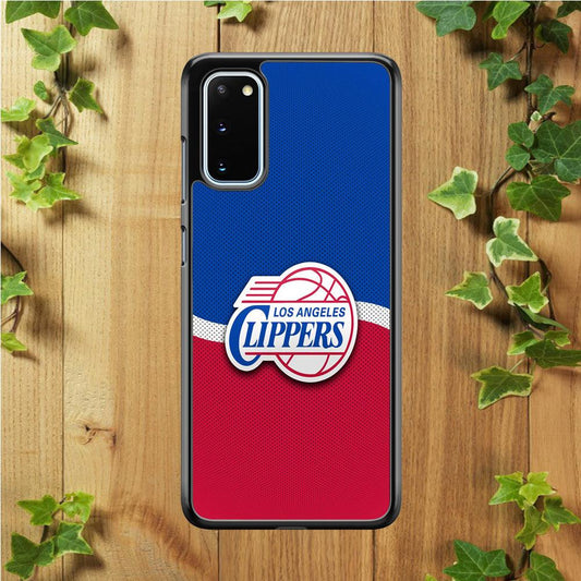 NBA Los Angeles Clippers Basketball 002 Samsung Galaxy S20 Case-Rubber / Black (2D Case)-Xtracase
