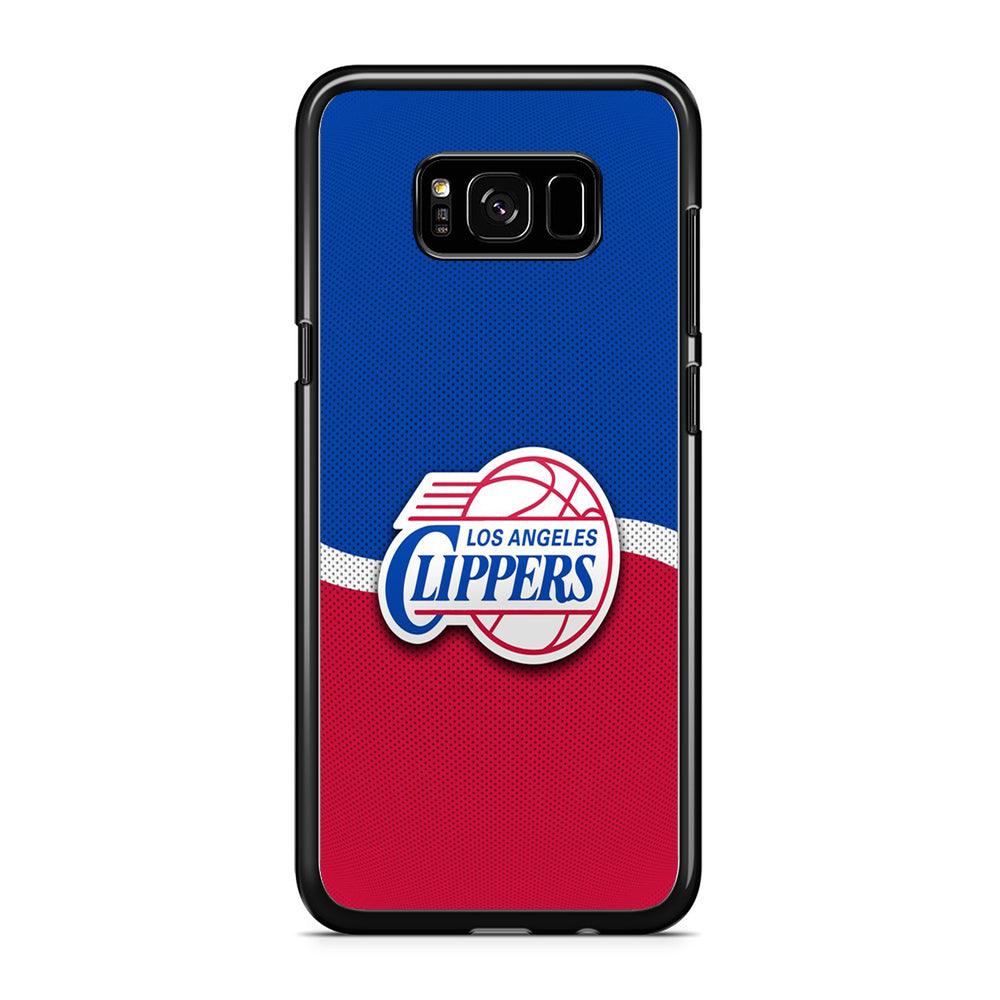 NBA Los Angeles Clippers Basketball 002 Samsung Galaxy S8 Case-Rubber / Black (2D Case)-Xtracase