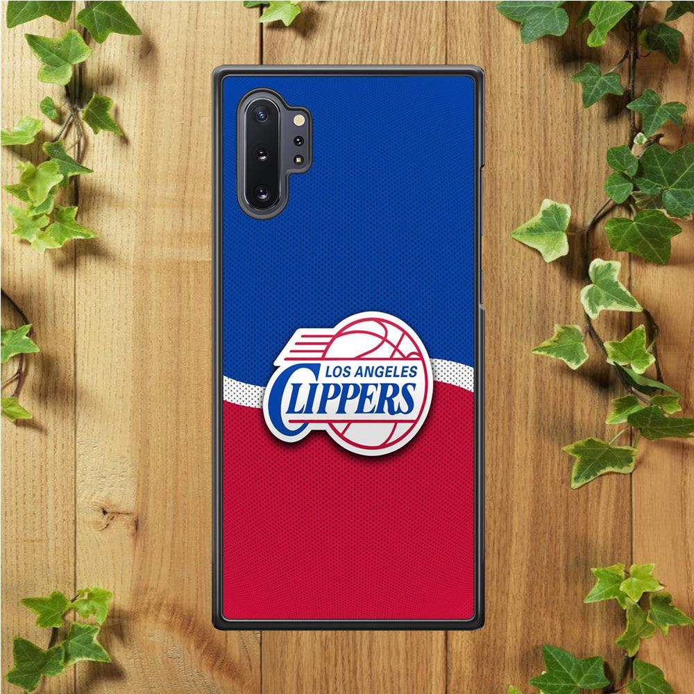 NBA Los Angeles Clippers Basketball 002 Samsung Galaxy Note 10 Plus Case-Rubber / Black (2D Case)-Xtracase