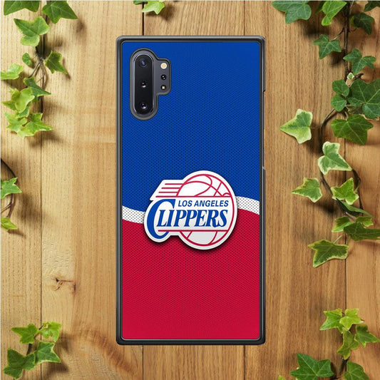 NBA Los Angeles Clippers Basketball 002 Samsung Galaxy Note 10 Plus Case-Rubber / Black (2D Case)-Xtracase
