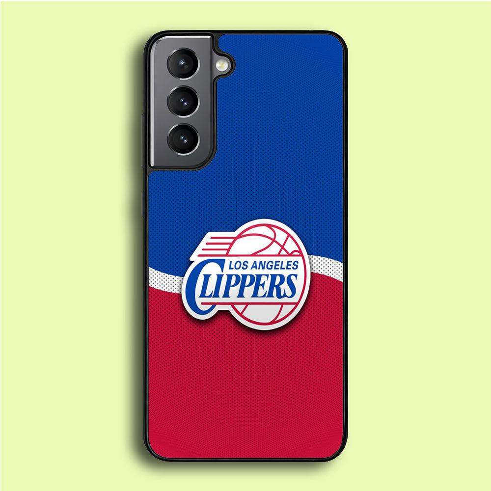 NBA Los Angeles Clippers Basketball 002 Samsung Galaxy S21 Plus Case-Rubber / Black (2D Case)-Xtracase
