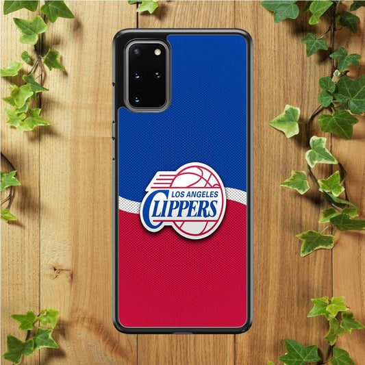NBA Los Angeles Clippers Basketball 002 Samsung Galaxy S20 Plus Case-Rubber / Black (2D Case)-Xtracase