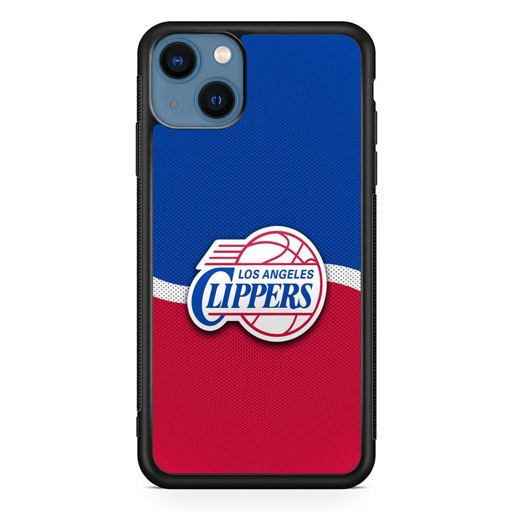 NBA Los Angeles Clippers Basketball 002 iPhone 13 Case-Rubber / Black (2D Case)-Xtracase