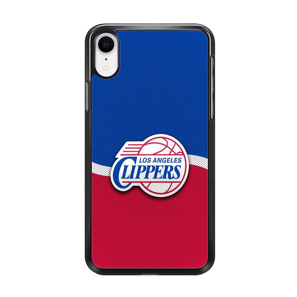 NBA Los Angeles Clippers Basketball 002 iPhone XR Case-Rubber / Black (2D Case)-Xtracase