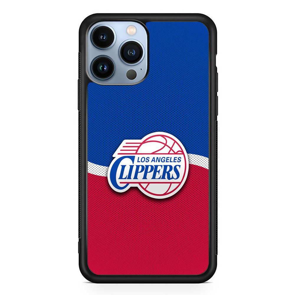 NBA Los Angeles Clippers Basketball 002 iPhone 13 Pro Case-Rubber / Black (2D Case)-Xtracase