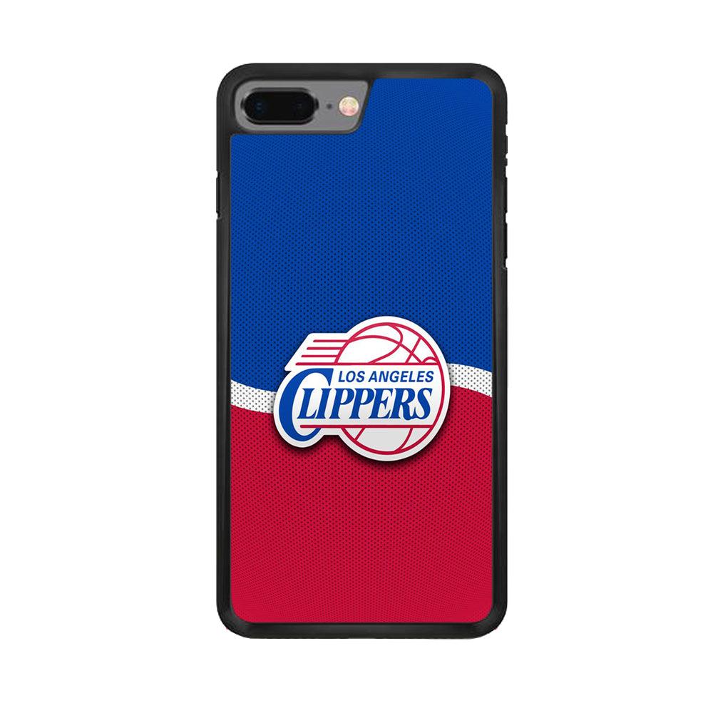 NBA Los Angeles Clippers Basketball 002 iPhone 7 Plus Case-Rubber / Black (2D Case)-Xtracase