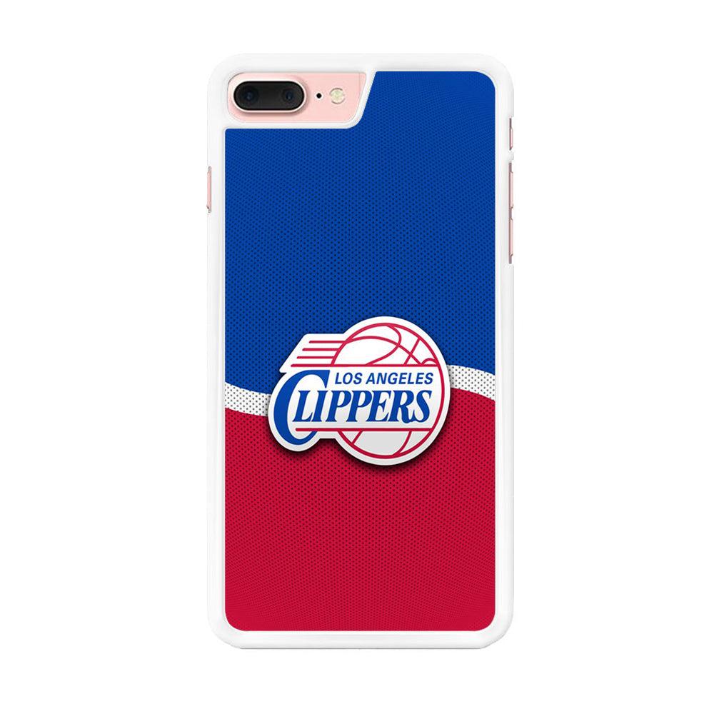 NBA Los Angeles Clippers Basketball 002 iPhone 7 Plus Case-Rubber / White (2D Case)-Xtracase
