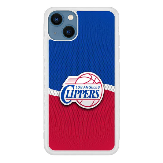NBA Los Angeles Clippers Basketball 002 iPhone 13 Mini Case-Rubber / White (2D Case)-Xtracase