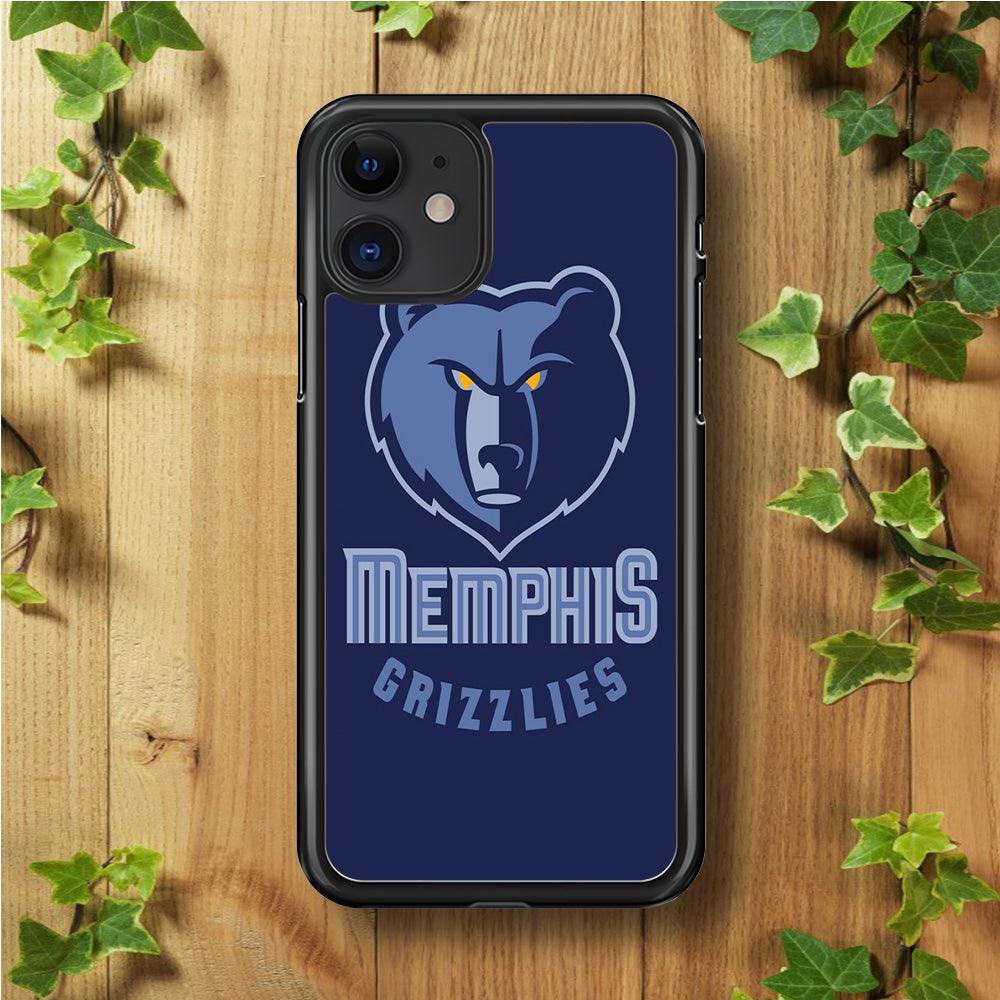 NBA Memphis Grizzlies Basketball 001 iPhone 11 Case-Rubber / Black (2D Case)-Xtracase