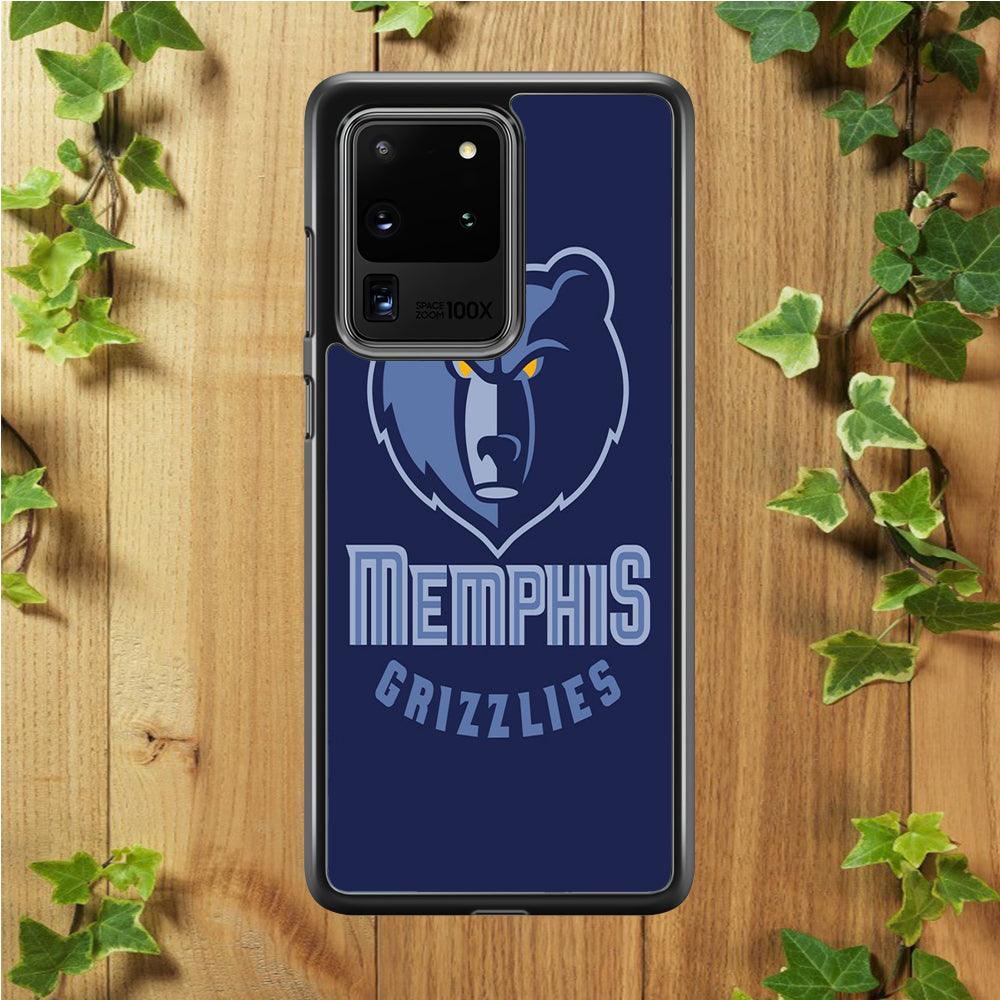 NBA Memphis Grizzlies Basketball 001 Samsung Galaxy S20 Ultra Case-Rubber / White (2D Case)-Xtracase