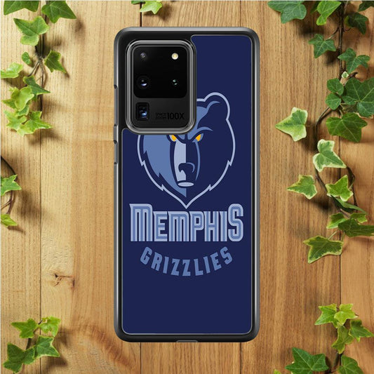 NBA Memphis Grizzlies Basketball 001 Samsung Galaxy S20 Ultra Case-Rubber / White (2D Case)-Xtracase