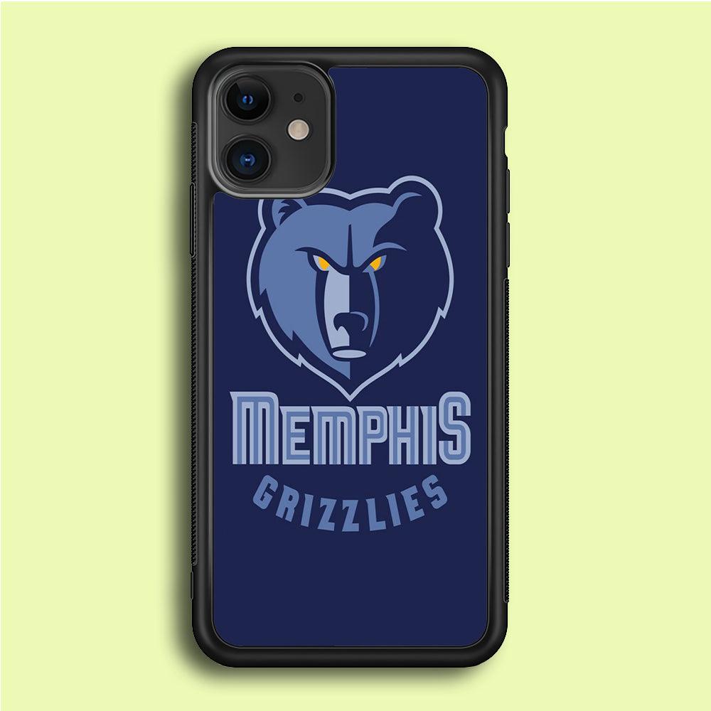 NBA Memphis Grizzlies Basketball 001 iPhone 12 Case-Rubber / Black (2D Case)-Xtracase