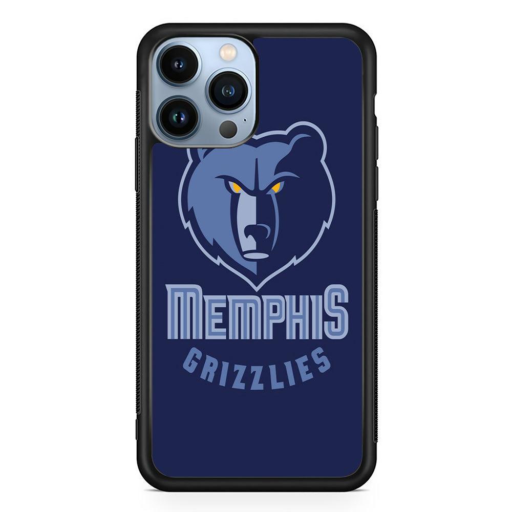 NBA Memphis Grizzlies Basketball 001 iPhone 13 Pro Case-Rubber / Black (2D Case)-Xtracase