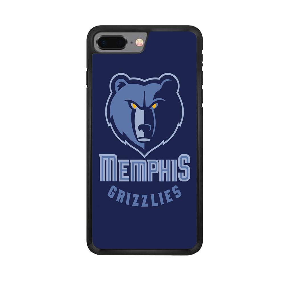 NBA Memphis Grizzlies Basketball 001 iPhone 8 Plus Case-Rubber / Black (2D Case)-Xtracase
