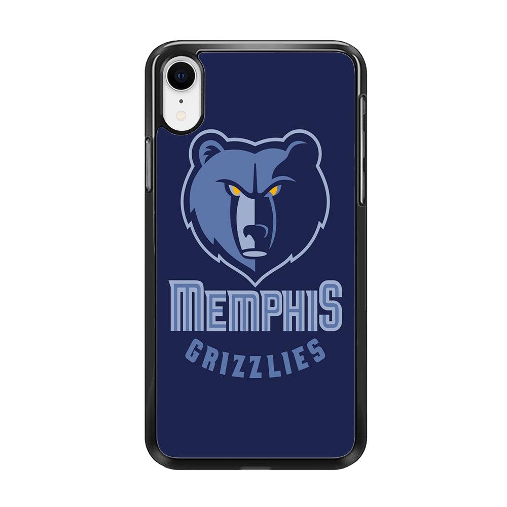 NBA Memphis Grizzlies Basketball 001 iPhone XR Case-Rubber / Black (2D Case)-Xtracase