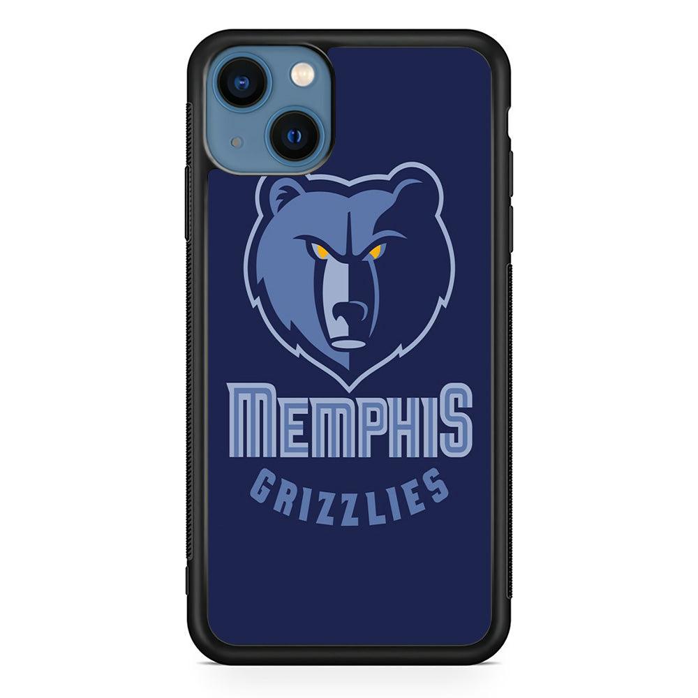 NBA Memphis Grizzlies Basketball 001 iPhone 13 Case-Rubber / Black (2D Case)-Xtracase