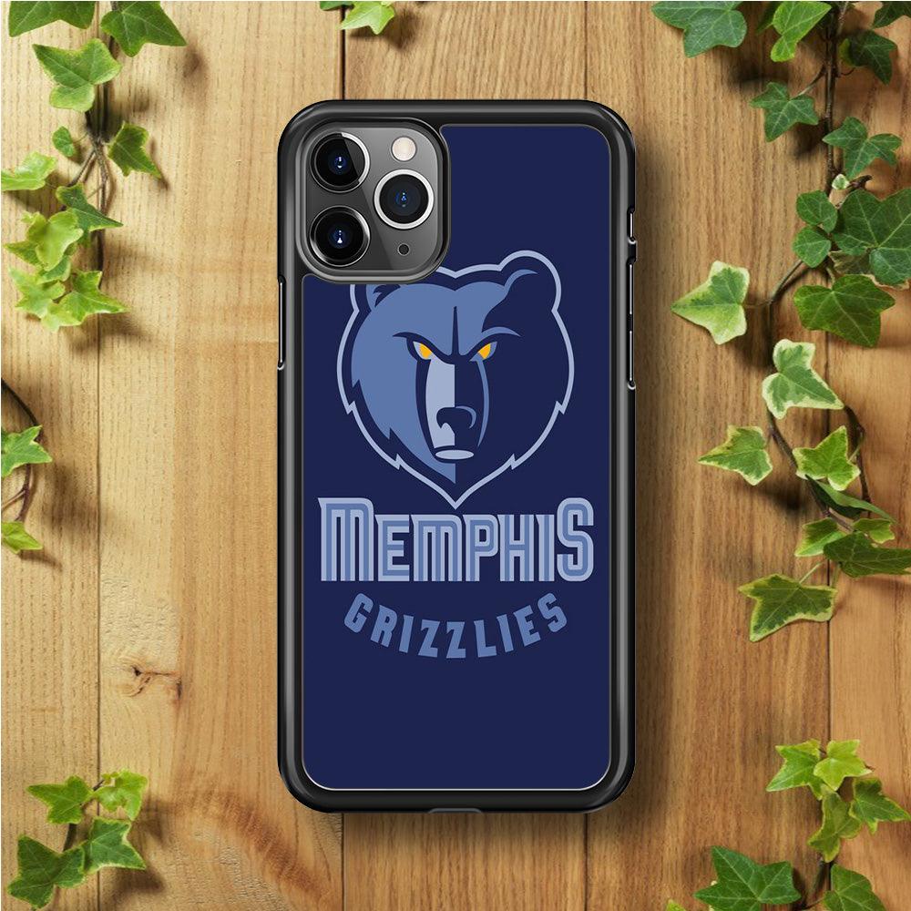 NBA Memphis Grizzlies Basketball 001 iPhone 11 Pro Max Case-Rubber / Black (2D Case)-Xtracase