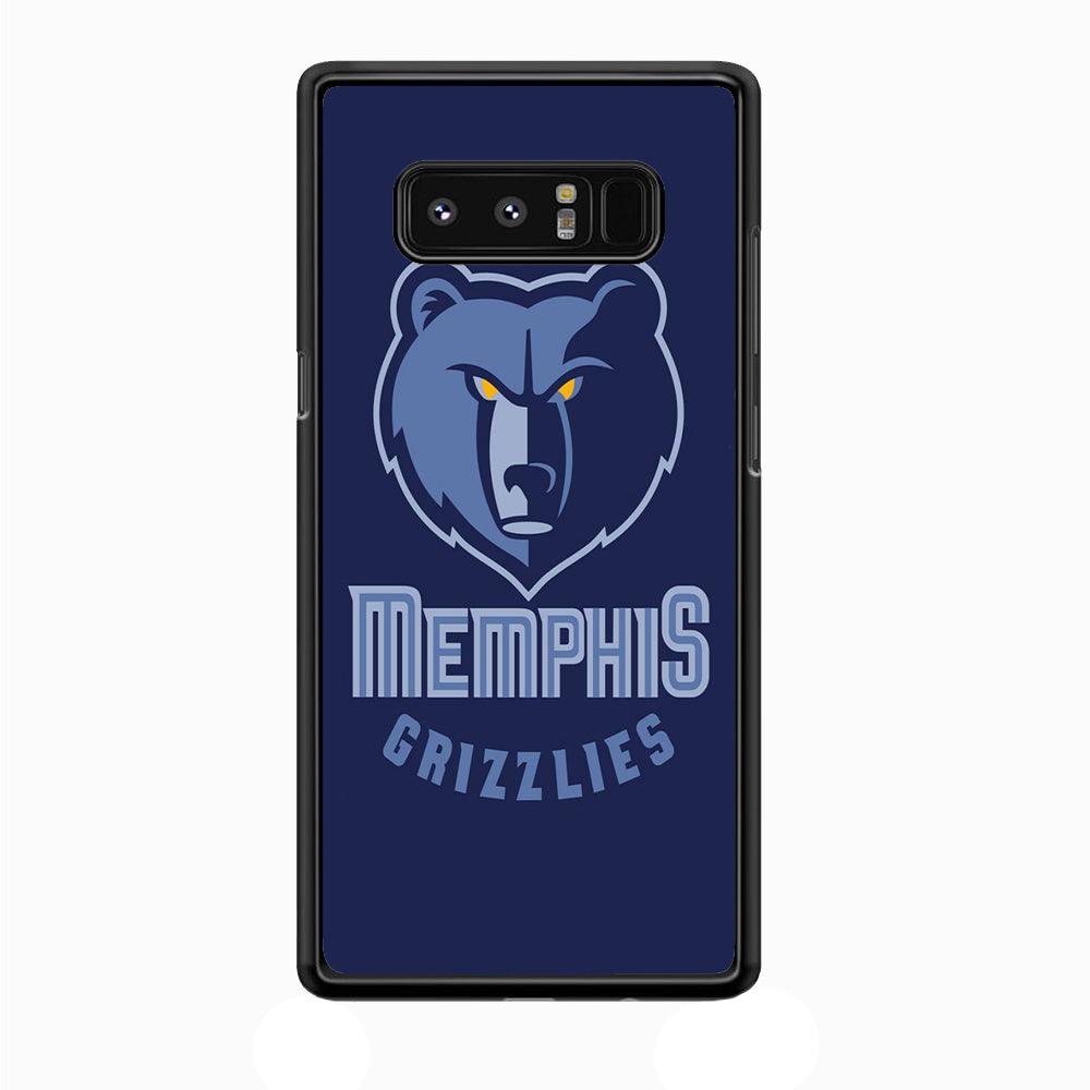 NBA Memphis Grizzlies Basketball 001 Samsung Galaxy Note 8 Case-Rubber / White (2D Case)-Xtracase