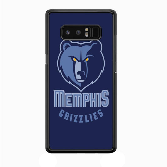 NBA Memphis Grizzlies Basketball 001 Samsung Galaxy Note 8 Case-Rubber / White (2D Case)-Xtracase