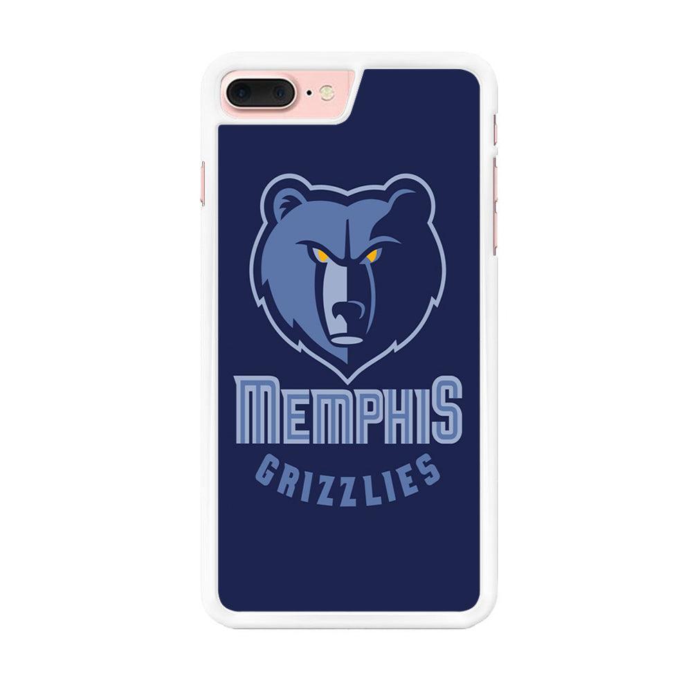 NBA Memphis Grizzlies Basketball 001 iPhone 8 Plus Case-Rubber / White (2D Case)-Xtracase