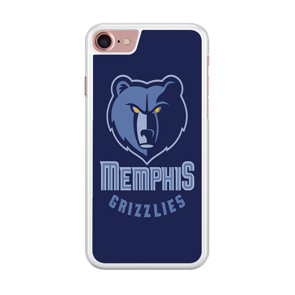 NBA Memphis Grizzlies Basketball 001 iPhone SE 2020 Case-Rubber / White (2D Case)-Xtracase