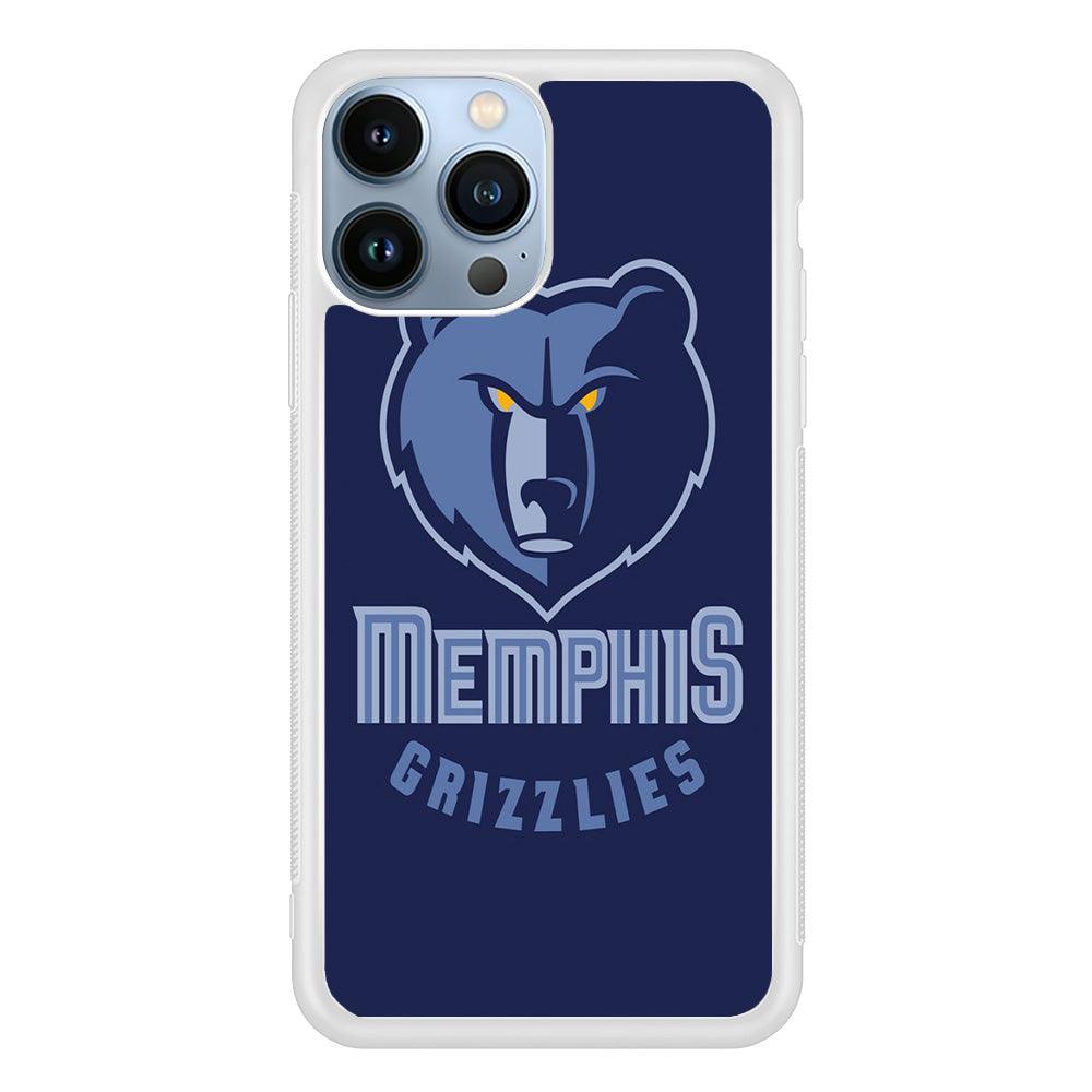 NBA Memphis Grizzlies Basketball 001 iPhone 13 Pro Case-Rubber / White (2D Case)-Xtracase