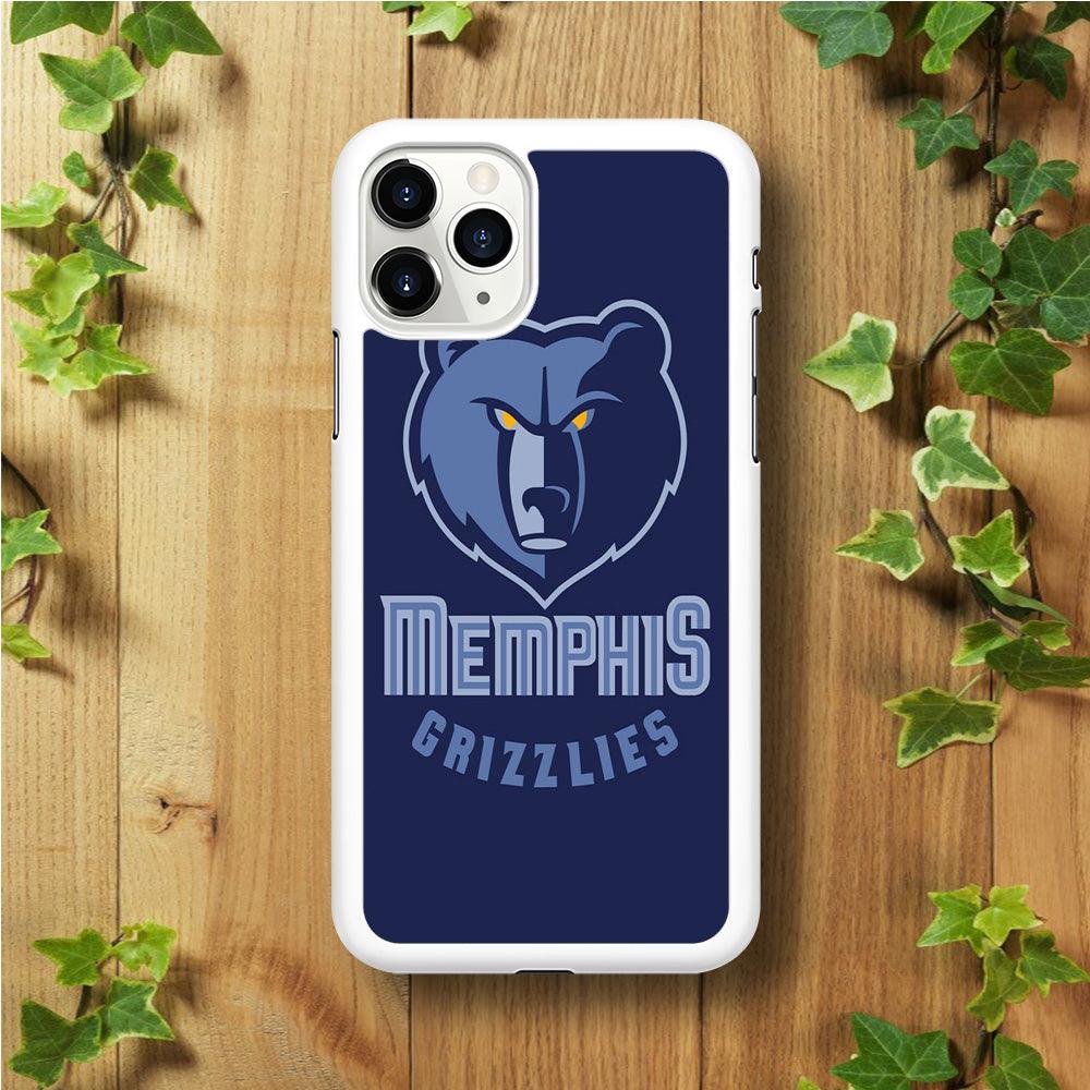 NBA Memphis Grizzlies Basketball 001 iPhone 11 Pro Case-Rubber / White (2D Case)-Xtracase