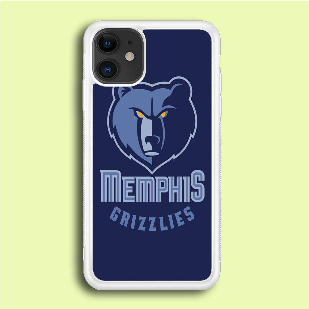 NBA Memphis Grizzlies Basketball 001 iPhone 12 Case-Rubber / White (2D Case)-Xtracase