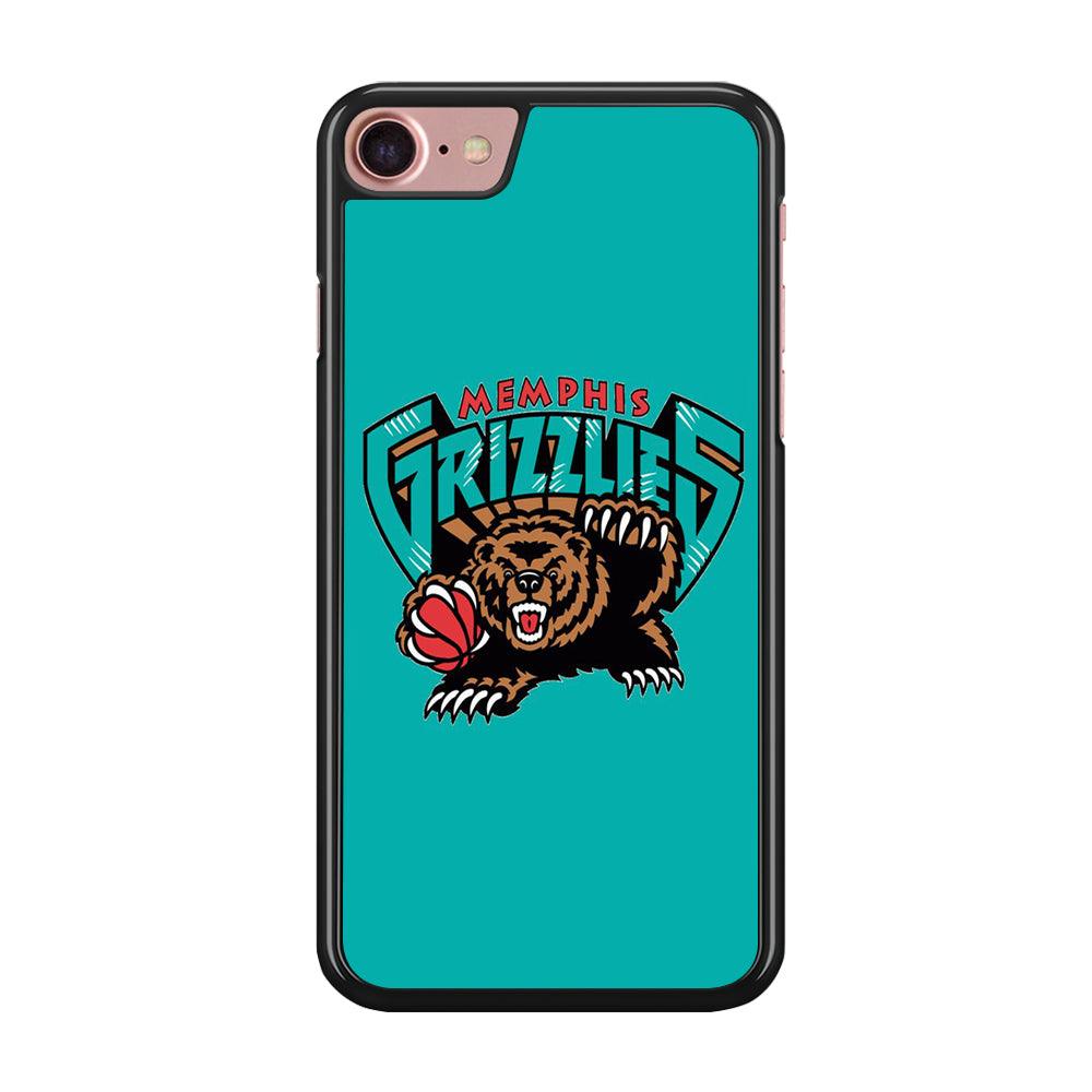 NBA Memphis Grizzlies Basketball 002 iPhone SE 2020 Case-Rubber / Black (2D Case)-Xtracase